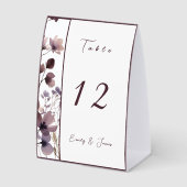 Plaque De Table Red Blush Floral Wedding Elegant  (Recto)