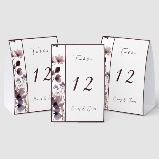 Plaque De Table Red Blush Floral Wedding Elegant  (Insitu (multi))