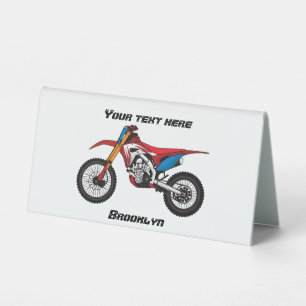 Plaque De Table Red dirt bike motorcycle