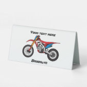 Plaque De Table Red dirt bike motorcycle (Verso)