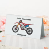Plaque De Table Red dirt bike motorcycle (In SItu (Mariage))