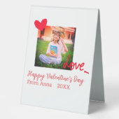 Plaque De Table Red heart love heureuse Sainte-Valentin ajouter ph (Recto)