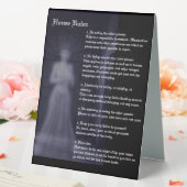 Plaque De Table Règlement Halloween (In SItu (Mariage))