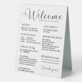 Plaque De Table Règles d'accueil Airbnb personnalisées (Verso)