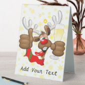 Plaque De Table Reindeer Drunk Funny Caractère de Noël (En SItu (Tableau))