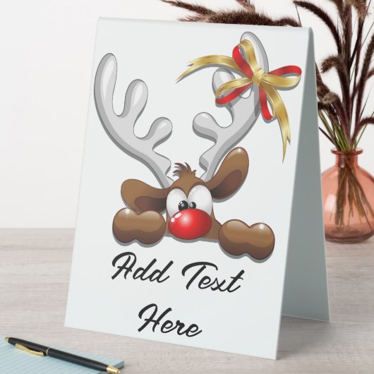 Plaque De Table Reindeer Puzzled drôle Caractère de Noël (En SItu (Tableau))