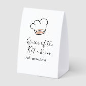 Plaque De Table Reine de la cuisine chef cuisinier ajouter nom cou (Verso)