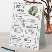 Plaque De Table Rencontrez l'enseignant Moderne Retour à l'école F (En SItu (Tableau))