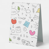 Plaque De Table Rencontrez l'enseignant Moderne Retour à l'école F (Verso)