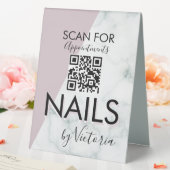 Plaque De Table Rendez-vous au Salon du clou de marbre Code QR   (In SItu (Mariage))