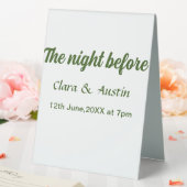 Plaque De Table Répétition dîner la nuit avant simple minimum m (In SItu (Mariage))