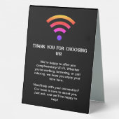 Plaque De Table Réseau Wifi | Code QR Internet Scan pour se connec (Verso)