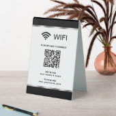 Plaque De Table Réseau Wifi et mot de passe QR Code personnalisé (En SItu (Tableau))