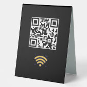 Plaque De Table Réseau Wifi personnalisé QR Code moderne (Recto)