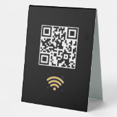 Plaque De Table Réseau Wifi personnalisé QR Code moderne (Verso)