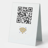 Plaque De Table Réseau Wifi personnalisé QR Code moderne (Recto)