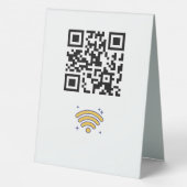 Plaque De Table Réseau Wifi personnalisé QR Code moderne (Verso)