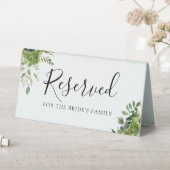 Plaque De Table Réservation de mariage floral de verdure (En SItu (Tableau))