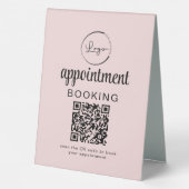Plaque De Table Réservation de rendez-vous QR Code Entreprise (Verso)