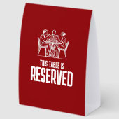 Plaque De Table Réservation de Table à Forte Impact (Arrière)