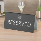 Plaque De Table Réservation de table l Grey Logo d'affaires Réserv