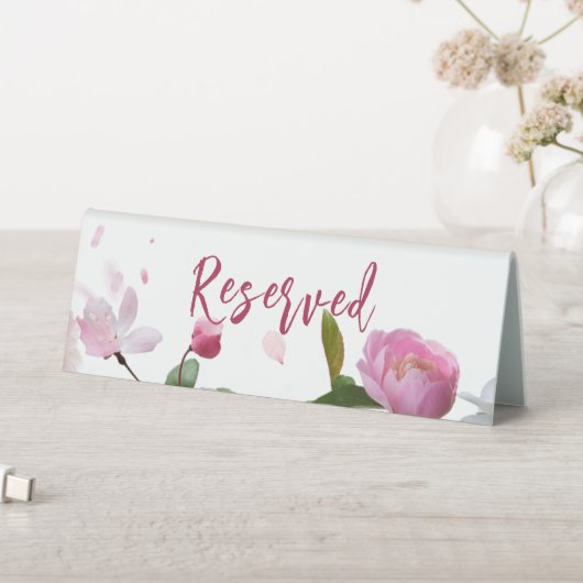 Plaque De Table Réservation Mariage Fleur Multi Réservé (En SItu (Tableau))