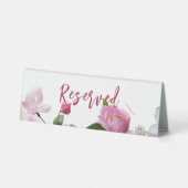 Plaque De Table Réservation pour Mariage Fleurs Multiples (Verso)