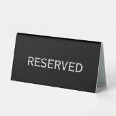 Plaque De Table Réservé, 6" X 3" (Verso)