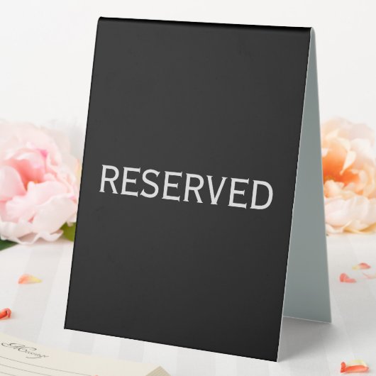 Plaque De Table Réservé 6x8 (In SItu (Mariage))