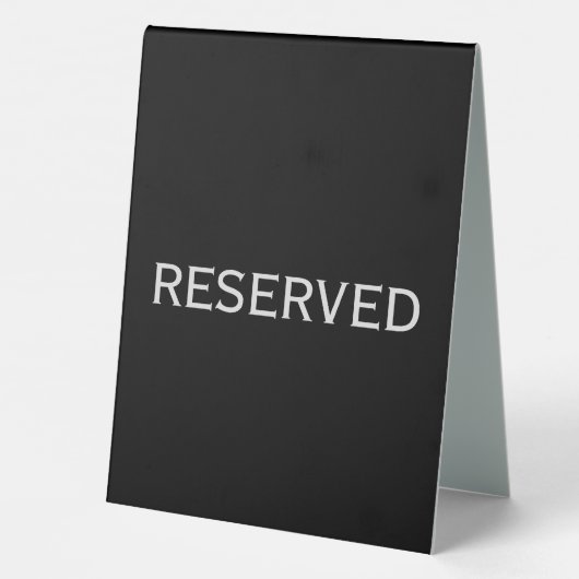 Plaque De Table Réservé 6x8 (Verso)