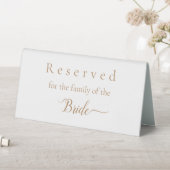 Plaque De Table Réservé à la famille de la mariée (En SItu (Tableau))