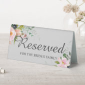 Plaque De Table Réservé à la famille de la mariée Floral Light Gre (En SItu (Tableau))