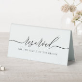 Plaque De Table Réservé à la famille de mariés (En SItu (Tableau))
