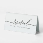 Plaque De Table Réservé à la famille des épouses (Verso)