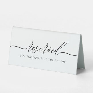 Plaque De Table Réservé à la famille du marié
