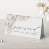 Plaque De Table Réservé - Affaires de mariage - Herbe de Pampas (En SItu (Tableau))