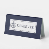 Plaque De Table Réserve Ancre Marine Bleu Navy (Recto)