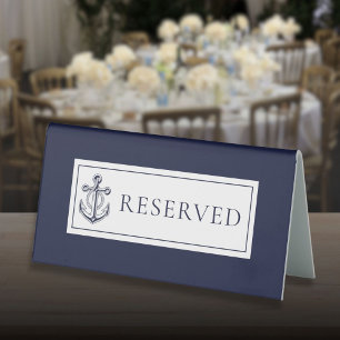 Plaque De Table Réserve Ancre Marine Bleu Navy