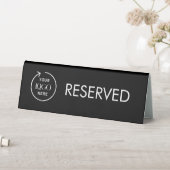 Plaque De Table Réservé | Black Logo Restaurant Table Réservation (En SItu (Tableau))