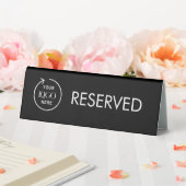 Plaque De Table Réservé | Black Logo Restaurant Table Réservation (In SItu (Mariage))