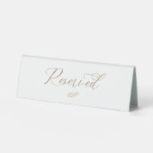 Plaque De Table Réservé Bohème Neutre Calligraphie (Recto)