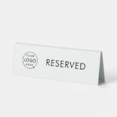 Plaque De Table Réservé | Business Logo Restaurant Réservation (Verso)
