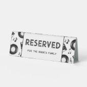 Plaque De Table Réservé Mariage Rétro Rétro (Recto)