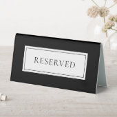 Plaque De Table Réservé Noir Et Blanc Moderne (En SItu (Tableau))