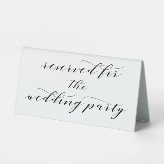 Plaque De Table Réservé Pour La Calligraphie Noire Du Mariage (Recto)