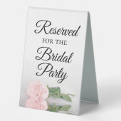 Plaque De Table Réservé pour la fête nuptiale Elegant Rose (Recto)