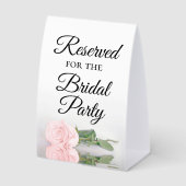 Plaque De Table Réservé pour la fête nuptiale Elegant Rose (Recto)