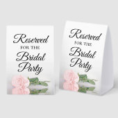 Plaque De Table Réservé pour la fête nuptiale Elegant Rose (Recto/verso)
