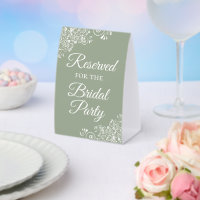 Réservé pour la fête nuptiale Elegant Sage Green