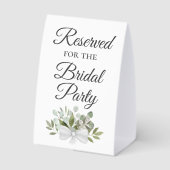 Plaque De Table Réservé pour la fête nuptiale Eucalyptus Bouquet (Verso)